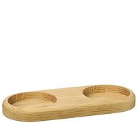 Zassenhaus Sottobicchiere in legno di quercia per 2 mulini | adatto per smerigliatrici fino a 6 cm di diametro | 17 x 8 x 1,5 cm