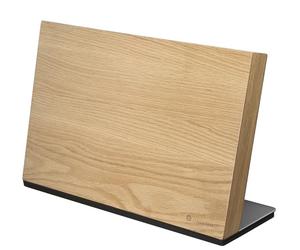 Zassenhaus STUDIO - Ceppo magnetico per coltelli da carne, coltelli da taglio e altro ancora, 36 x 12,5 x 23 cm, in legno di quercia/acciaio inossidabile