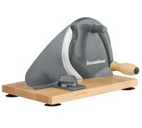 Zassenhaus Tagliapane manuale CLASSIC | grigio | lama in acciaio Solinger | spessore di taglio: 1-18 mm | tavola e manovella in legno di faggio | 30 × 25,5 × 19 cm