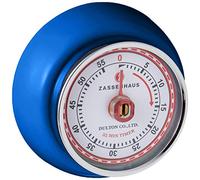 Zassenhaus - Timer da cucina magnetico retrò, classico timer meccanico da cucina (blu royal)