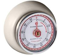 Zassenhaus - Timer da cucina magnetico retrò, timer meccanico classico (crema)