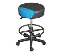 Zastion Luxton - Sgabello ergonomico con rotelle, doppia imbottitura e memory foam, regolabile, per spa medica, sedia da scrivania con sedia girevole, nero con ruote, facile da installare