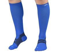 ZaTech calze a compressione per fascite plantare per uomo e donna, calze sportive a compressione, calze anti-trombosi, 20-30 mmHg. (Blu/Nero, 45-47)