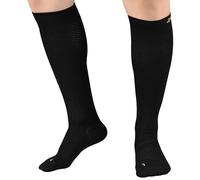 ZaTech calze a compressione per fascite plantare per uomo e donna, calze sportive a compressione, calze anti-trombosi, 20-30 mmHg. (Nero, 45-47)