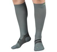 ZaTech calze a compressione per fascite plantare per uomo e donna, calze sportive a compressione, calze anti-trombosi, 20-30 mmHg. (Grigio/Nero, 39-41)