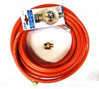 Zatechs Adattatore da 1" a 3/8" - per Torce e Saldature/per Collegare una Torcia da 7/16" a una Normale Bombola del Gas | Adattatore con Tubo Gas e Riduttore di Pressione