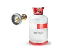 ZATECHS LS DUO - Bottiglia di gas liquefatto, 11 kg, in acciaio duplex, protezione da sovraffollamento OPD e adattatore DISH con valvola di ritegno, volume 27,2 l, 571 mm x 300 mm, per campeggio e