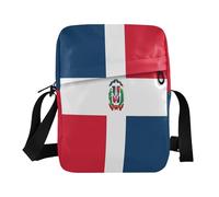 Zathe Simpatica borsa a tracolla da uomo borsa a tracolla da donna tracolla tracolla regolabile per business sport all'aperto bandiera della Repubblica Dominicana