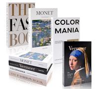 Zatix bu 4 libri decorativi alla moda per la decorazione della casa, libri pieghevoli, facili da montare, decorazione astetica della stanza, set di libri finti, per scaffali, ufficio, biblioteca