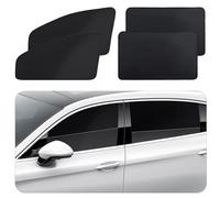 ZATOOTO 4 Pcs Car Window Cutains - Black Silk Magnetic Privacy Side Front Rear Protection Covers - Sun Shades Keeps Cooler for Kids Sleeping