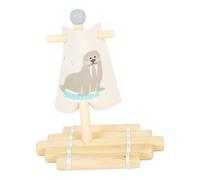 zattera d'acqua in legno con vela tricheco small foot