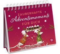 Zauberhafte Adventsmomente für dich: Kleines Buch zum Aufstellen mit liebevollen Gedanken für die Adventszeit | Versüße deine Adventszeit mit süßten Tieren, Sprüchen und Zitaten