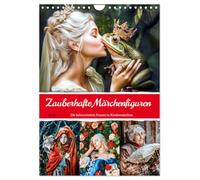 Zauberhafte Märchenfiguren - Die bekanntesten Frauen in Kindermärchen (Wandkalender 2026 DIN A4 hoch), CALVENDO Monatskalender: Schneewittchen, Dornröschen & Co. - Eine Reise durch die Märchenwelt