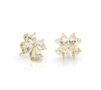 Zavana Orecchini a trifoglio da donna, con zirconi, 16 mm, Taille Unique, Ottone, Zirconia