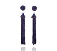 Zavana Orecchini Pendenti da Donna e Ragazza, con Perline Colorate, Boho Chic Fatti a Mano, Blu, Bigiotteria per Donna e Ragazza