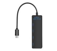 Zaviftie Adattatore hub USB 3.0 da tipo C a 4 porte, 5 Gbps, per computer portatile, tablet e altro ancora, con indicatore LED