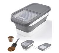 Zawaer Contenitore Crocchette Cane 5KG,Contenitore Cibo Cani Gatto Porta Crocchette Pieghevole,Bidone Porta Crocchette Per Cani Con Misurino E Pala Per Alimenti Croccantini E Cibo Animali Domestici.