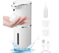 Zawaer Dispenser Sapone Automatico 380ml Con Sensore Infrarossi, USB Ricaricabile, Schiuma, IPX5 Impermeabile - Per Cucina, Bagno, Hotel