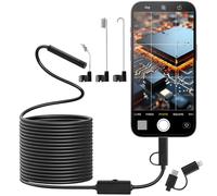 Zawaer Endoscopio per Smartphone, 1920P HD Telecamera di ispezione ad alta definizione, IP67 Sonda Impermeabile, nessuna di ispezione WiFi, Endoscopio con 8 LED, Tubi con Cavo da 5m, per Android iOS