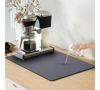 Zawaer Tappetino Scolapiatti, 40 X 60cm Super Assorbente Scolapiatti da Lavello, Tappetino per Caffè Tappetino per Caffettiera con Retro in Gomma Antimacchia