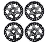 ZAWELIYO 4pcs 1,9 Modi Auto RC in Lega di Alluminio, del Bordo della Ruota di Beadlock Allen per 1:10 Crawler RC, Assiale SCX10 90046 AXI 03007, MST (Ti Color)
