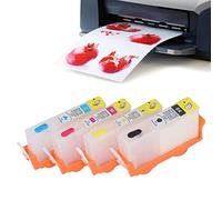 ZAWELIYO 4pcs Inchiostro Inchiostro Sostituzione di Inchiostro Sostituzione di Inchiostro Strai di Inchiostro Liscio Chip Permanente Buona Buona Vita per i Documenti di Prova delle Foto (670)