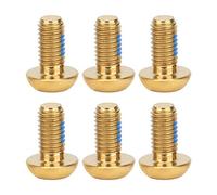 ZAWELIYO 6 Pz M5x10mm Bulloni in Lega di Titanio Rotore del Freno della Bici Disco T25 Viti Bike PVD Bulloni per Il Fissaggio Comune Disco Bici (d'oro)