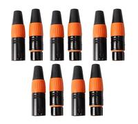 ZAWELIYO Adattatore XLR da 10 Pezzi Set di Spine Bilanciate Placcate Oro per Microfoni Altoparlanti Amplificatori Lega di Plastica a 3 Pin