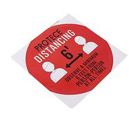 ZAWELIYO Adesivi per Pavimenti per Distanziamento Sociale Adesivi per Segnaletica per Pavimenti in Colori Vivaci per Aree Pubbliche del Mercato Scolastico Confezione da 5 Giallo Rosso (Arancia)