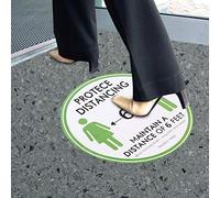 ZAWELIYO Adesivi per Pavimenti per Distanziamento Sociale Adesivi per Segnaletica per Pavimenti in Colori Vivaci per Aree Pubbliche del Mercato Scolastico Confezione da 5 Giallo Rosso (Verde)