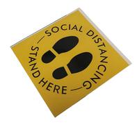 ZAWELIYO Adesivi per Pavimenti per Distanziamento Sociale Adesivi per Segnaletica per Pavimenti in Colori Vivaci per Aree Pubbliche del Mercato Scolastico Confezione da 5 Giallo Rosso (Giallo)