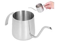 ZAWELIYO Bollitore di caffè a Collo di Cigno, 7,3 Once Versare Sopra il Bollitore, Scala Interna e Base Addensata, Pentola D'acqua da Pista per Versare, Fare il caffè a (Acciaio inossidabile da 250