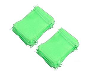 ZAWELIYO Borsa a Rete per Protezione della Frutta Borsa a Barriera in Rete Traspirante Riutilizzabile per Piante da Giardino Alberi da Frutto Verde Crescita Sana 100 Pezzi (15 * 20 cm)