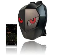 ZAWELIYO Borsa per casco impermeabile di grande capacità con display programmabile LED con occhi misteriosi per zaino da moto, zaino per casco da moto, ciclismo, borsa portaoggetti