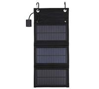 ZAWELIYO Caricabatterie Solare Leggero da 15 W per attività All'aperto, Uscita USB 5 V, Impermeabile IP65, Telecamere di Sicurezza e Lampioni Solari, Silicone Monocristallino + PET + Tessuto, 1