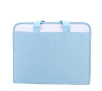 ZAWELIYO Cartella Portadocumenti Espandibile Portatile per Fisarmonica per Carta A4 da Viaggio per Ufficio Blu