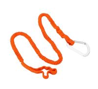 ZAWELIYO Guinzaglio di Paddle in Kayak, Guinzaglio a Canna di Kayak, Cordino Cinghia di Kayak 2 PCS Elastico Elastico con Lega per la Pesca in Barca da Canoa in Kayak (Arancia)