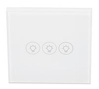 ZAWELIYO Interruttore della Luce Smart Touch, Telecomando WiFi Dimmerabile per Uso domestico. Elegante Vetro ABS da 3,4 Pollici