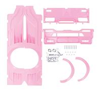 ZAWELIYO Kit Corpo Largo RC per WPL D12 RC Truck Coperchio di Modifica Senza Trapianto in Plastica ABS, Dintorni Protettivi e 17 Viti Incluse (154 G Leggere) (Rosa)