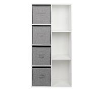 ZAWELIYO Libreria Dal Design Moderno e 7 Ripiani Cubby per Riporre e Organizzare L'Home Office in MDF Ecologico