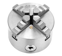 ZAWELIYO Mandrino per Tornio a 4 Griffe, Alta Precisione, 100 Mm | Autocentrante, Materiale ad alta resistenza, Design compatto, Compatibile con torni
