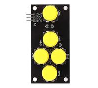 ZAWELIYO Modulo Pulsanti Tastiera AD 2 Pezzi Scheda di Sviluppo Compatta a 5 Tasti per Progetti Elettronici 55x33 Mm