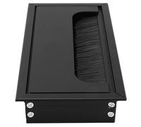 ZAWELIYO Passacavo per Scrivania Scatola Copri Foro per Cavi Elegante Organizer per Scrivanie per Computer Lega di Alluminio Nera 160x80x27mm