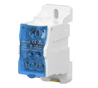 ZAWELIYO Scatola di Giunzione per Guida DIN, Connettori in Ottone, Prese Multiple per Cavi, Scatola di Giunzione Terminale Elettrica Universale 690 V 125 A per Armadi di (Blu)