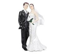 ZAWELIYO Statua della Sposa e dello Sposo, Statua della Coppia D'amore Eterno, Dolce Decorazione per Torta Nuziale, Decorazione Romantica della Scultura della Sposa e dello Sposo per