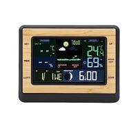 ZAWELIYO Stazione delle Previsioni Meteorologiche Display a Colori per Interni Esterni Wireless per Home Office Asilo Nido per Bambini ABS 7,09x5,51 Pollici