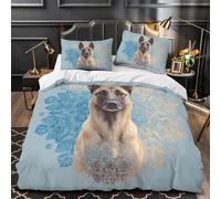 ZAWPPEUIO German Shepherd copripiumino 3 Pezzi stampa di 3D ultra microfibra con cerniera istic Portrait Set Di Copripiumino cerniera nascosta traspirante for bambini Super king（260x220cm）