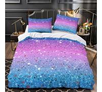 ZAWPPEUIO Starry Sky Copripiumino 3 Pezzi morbida microfibra stampa di 3D con federa Cosmic Constellation Set Di Copripiumino cerniera ariosa ultra morbido for adolescenti King（220x240cm）