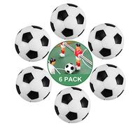 ZAWTR Calcio Balilla, 6 Pezzi Palline Calcio Balilla Mini 32mm, Palline per Calcio Balilla Profesisonale per Bambini Adulti da Tavolo Biliardino Gioco Accessorio (Bianco & Nero)