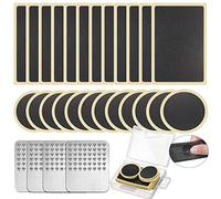 ZAWTR Kit Riparazione Pneumatici Bici, Kit di Toppe Gomma autoadesive Pezze Senza Colla con Raspa Metallo, Kit Riparazione Forature Bici per Mountain Bike/Bici da Strada Bicicletta Camera d'Aria